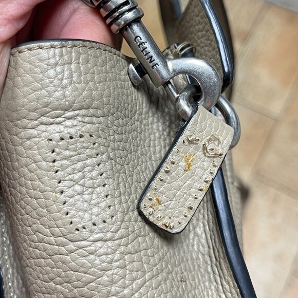 Celine Nano Luggage Tote handbag in Gray leather Broken Strap AS IS - Picture 16 of 16